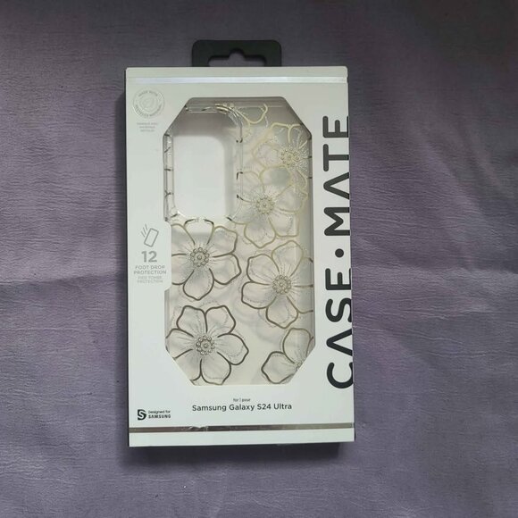 Case-Mate Floral Gems Case For Samsung Galaxy S24 Ultra - Gold New Floral - Picture 1 of 2